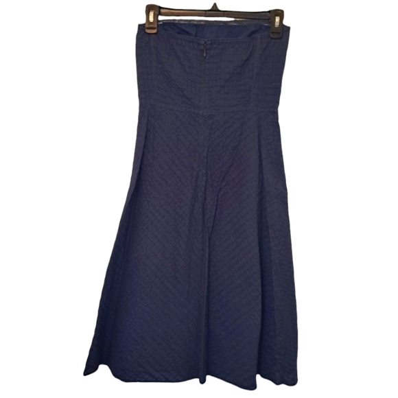 J. Crew Navy Blue Strapless A-Line Dress Summer Size 0 - Picture 2 of 5